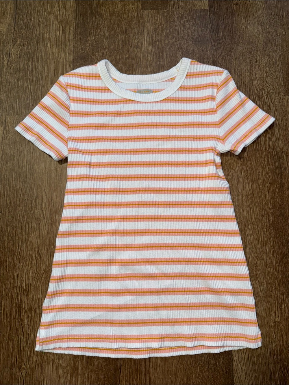 Old Navy XS Slim Fit Ribbed Knit Striped Short Sleeve Tee